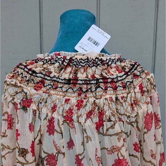 NWT Free People Keeping Up With Kara Long Sleeved Tunic Ivory Combo. XS - Picture 4 of 8